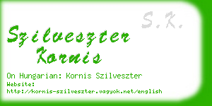 szilveszter kornis business card